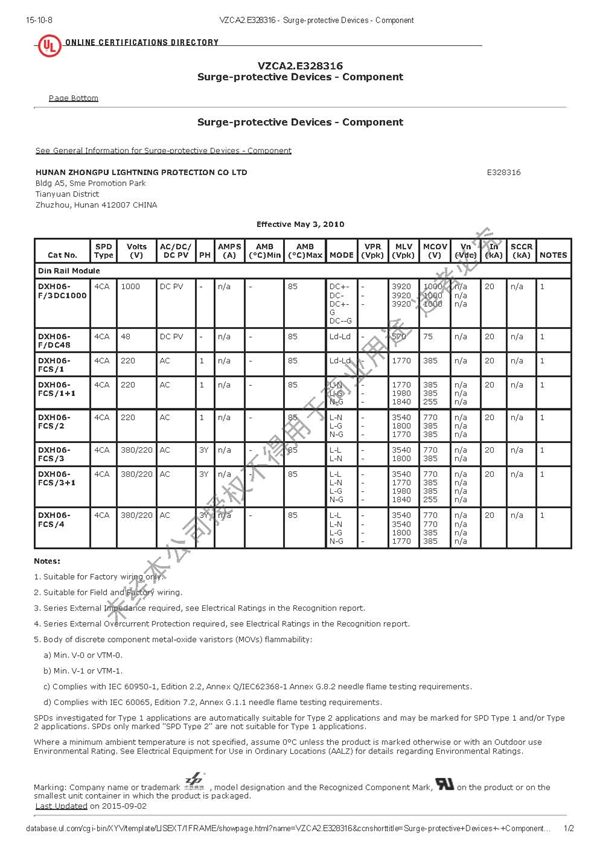 FC系列-UL證書-VZCA2-385