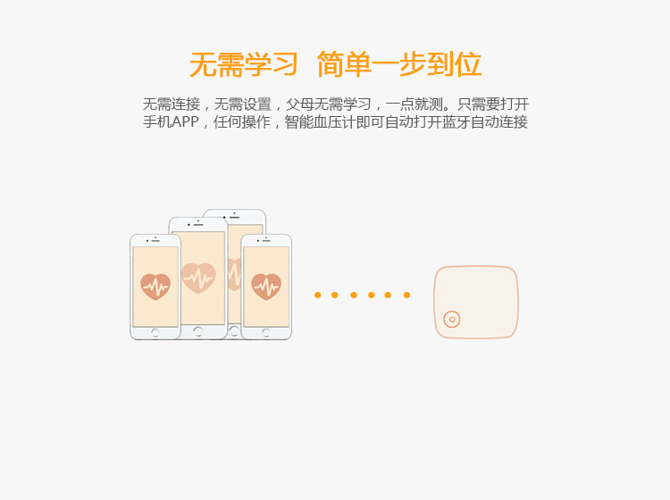 智能血壓計(jì)功能-無(wú)需學(xué)習(xí)，簡(jiǎn)單一步到位